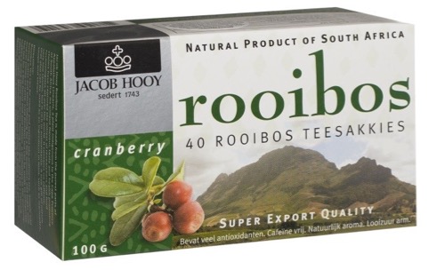 Jacob Hooy Ouhuis rooibos-cranberry thé 40 sachets